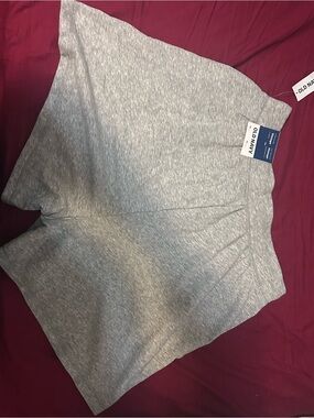 Old Navy Light Gray Logo Knit Lounge Shorts